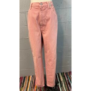 Vintage 90 Sasson Pink High Waist Mom Jeans Double Belt Loop 32 Waist Dusty Rose